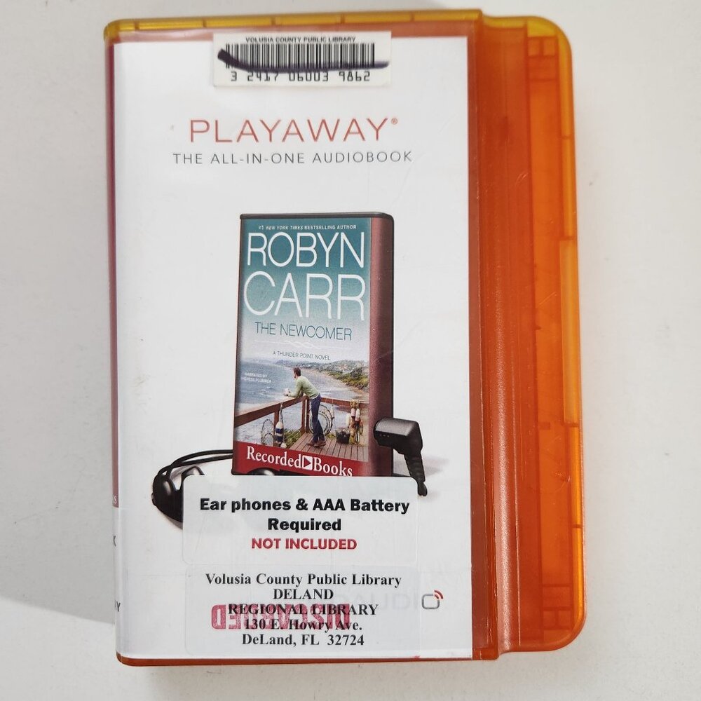 The Newcomer by Robyn Carr Playaway Audiobook, Former Library Copy
